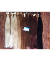 Weft color hair double drawn